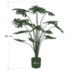 Philodendron artificiel haut de gamme – Plante décorative réaliste sans entretien (60 à 120 cm)
