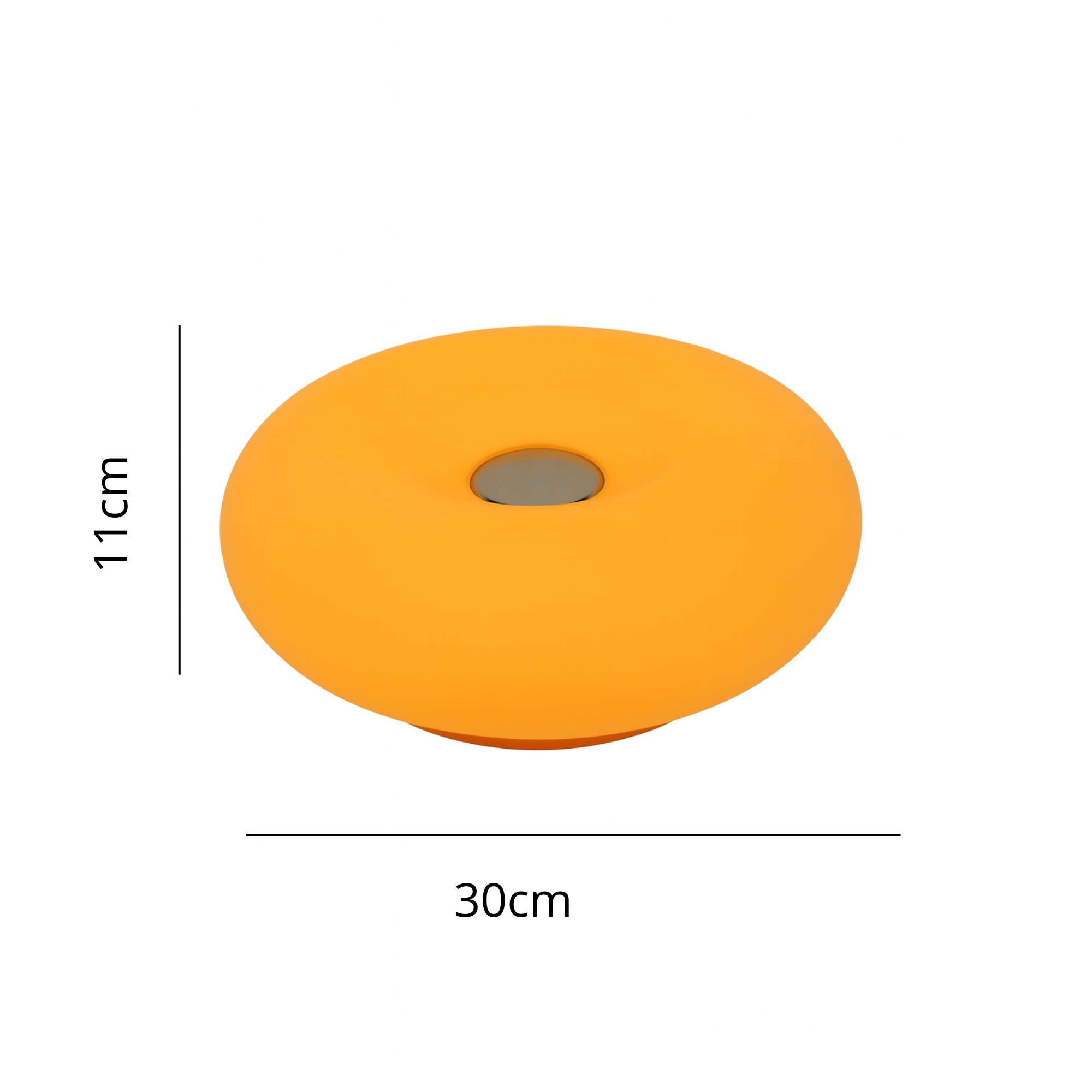 Rechargeable Touch-Sensitive Orange Donut Lamp – Bauhaus Design Table Lamp – 3 LED Lighting Modes – Soft &amp; Modern Ambiance