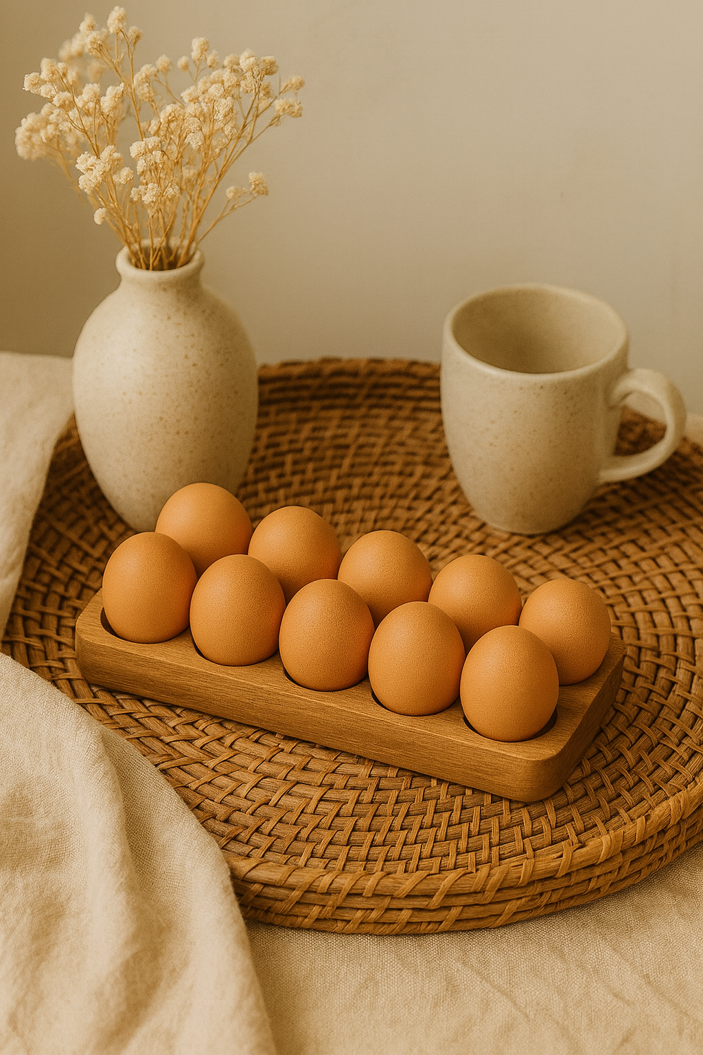 Support à Œufs en Bois – Range-Œufs Design 6 ou 12 Compartiments | Cuisine & Art de Vivre