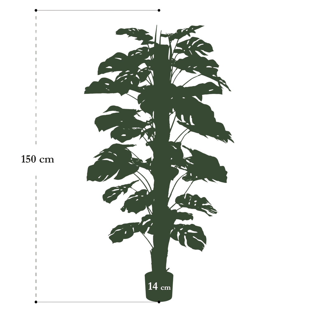 Monstera Deliciosa artificielle – Plante décorative iconique & ultra-réaliste - 65 cm à 180 cm