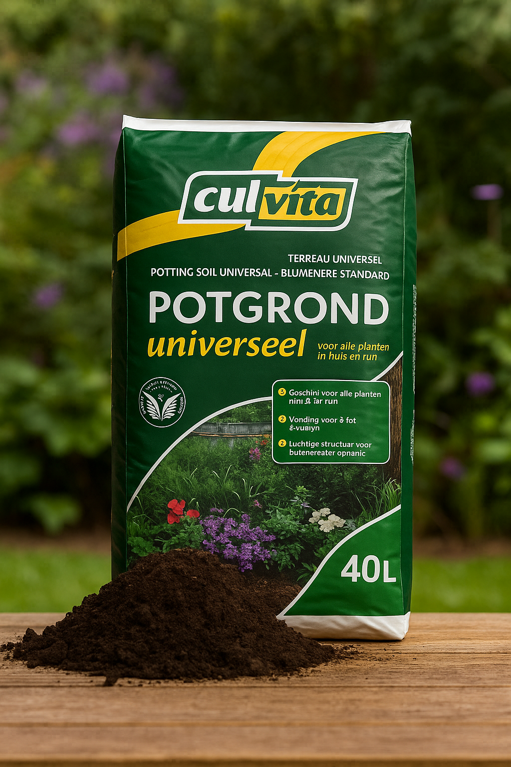 Terreau Universel Culvita 40 L – Substrat de culture premium pour plantes d’intérieur et d’extérieur | Nourriture 6 semaines