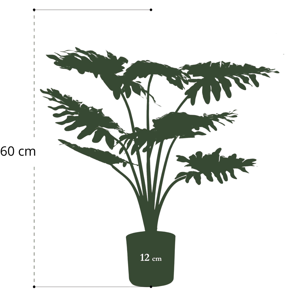 Philodendron artificiel haut de gamme – Plante décorative réaliste sans entretien (60 à 120 cm)