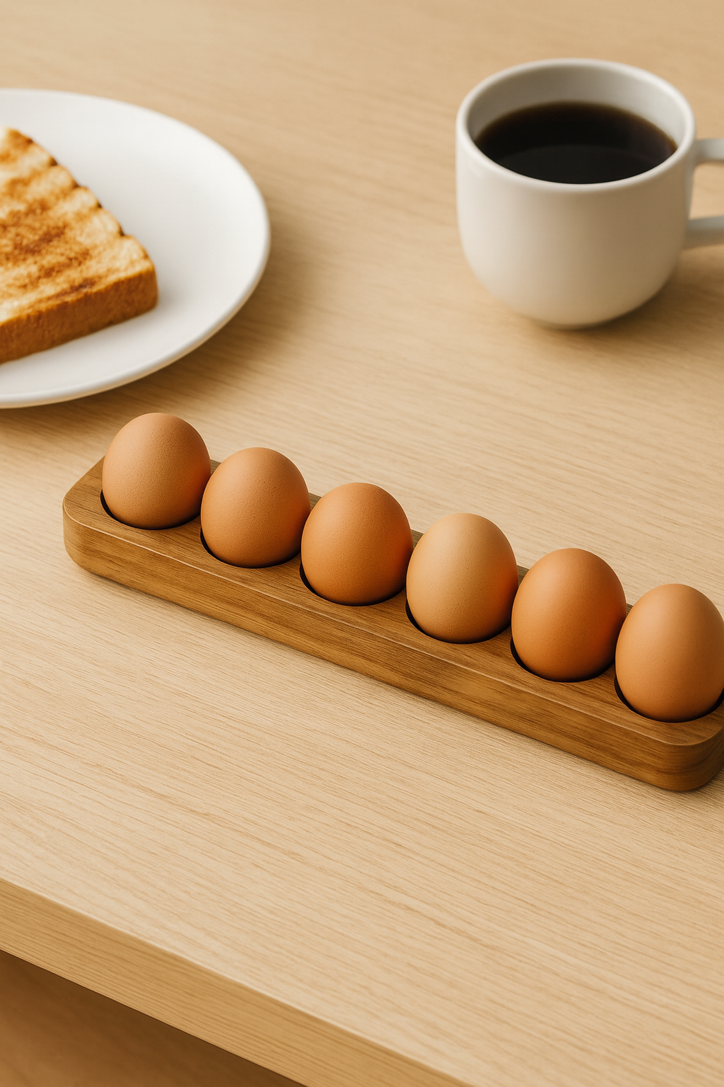 Support à Œufs en Bois – Range-Œufs Design 6 ou 12 Compartiments | Cuisine & Art de Vivre