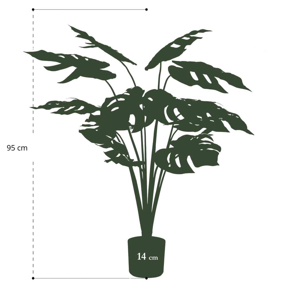 Monstera Deliciosa artificielle – Plante décorative iconique & ultra-réaliste - 65 cm à 180 cm