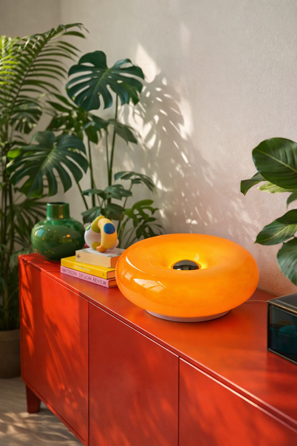 Applique Murale Donut en Verre – Design Bauhaus & LED Tricolore