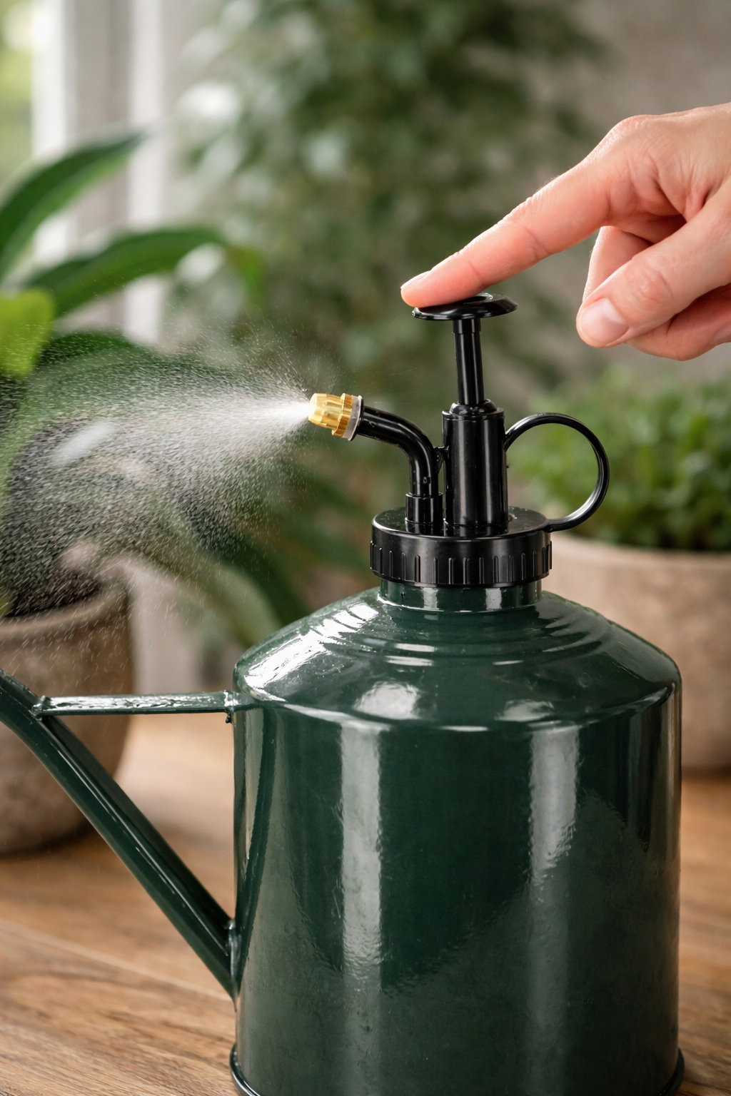 Arrosoir & Pulvérisateur 2-en-1 Vert Foncé – Arrosage Précis pour Plantes d’Intérieur et d’Extérieur