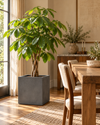 Grey Block – Contemporary decorative pot – Ø30 × H30 cm