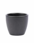 Boule Anthracite Mate – Mini cache-pot en céramique – Ø7,5 × H6 cm
