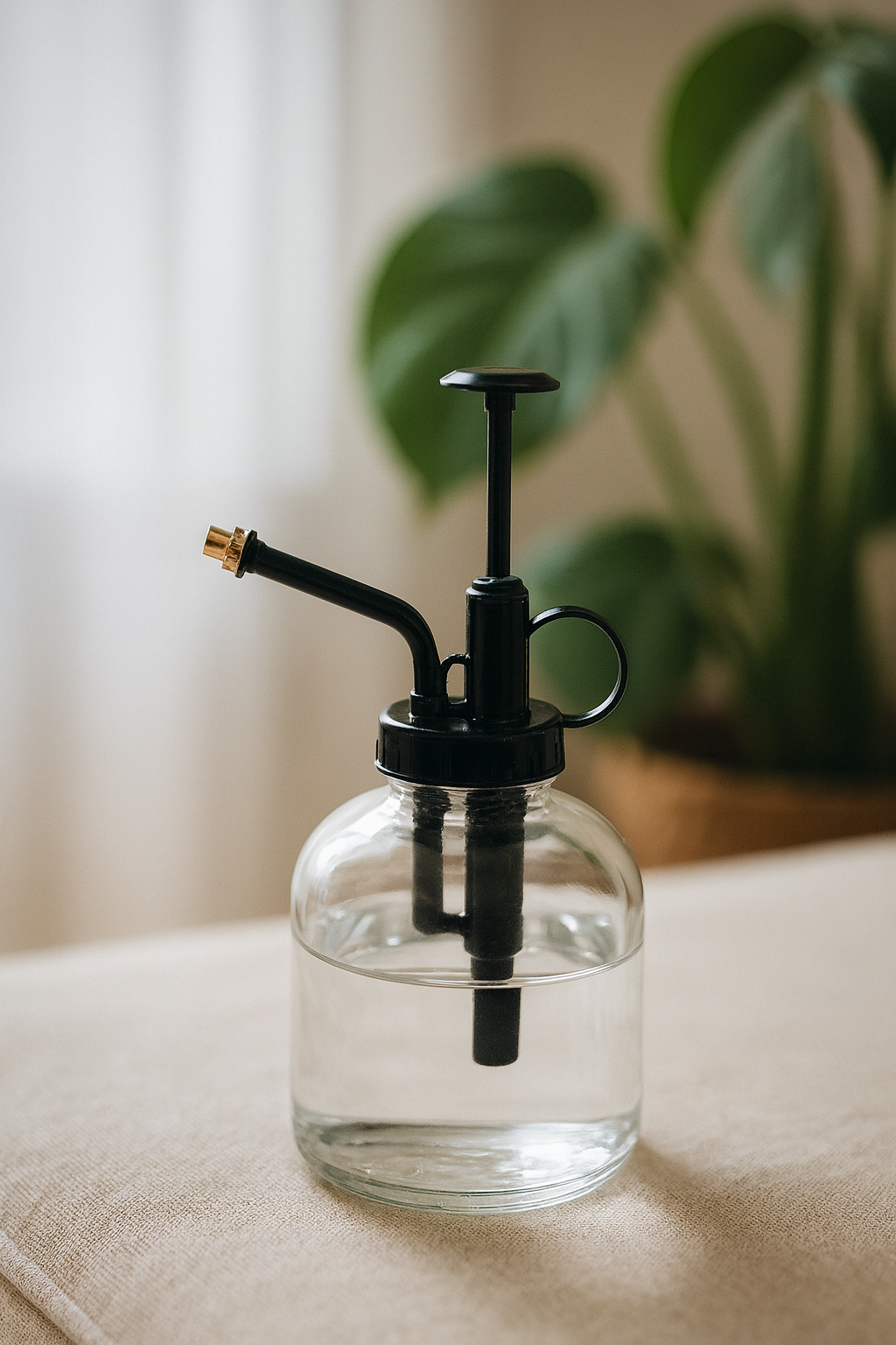 Vaporisateur d’Arrosage 300 ml – Verre & Acier Inoxydable Premium (Doré, Argenté ou Transparent)