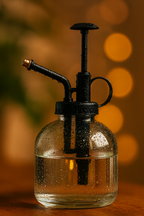 Vaporisateur d’Arrosage 300 ml – Verre & Acier Inoxydable Premium (Doré, Argenté ou Transparent)