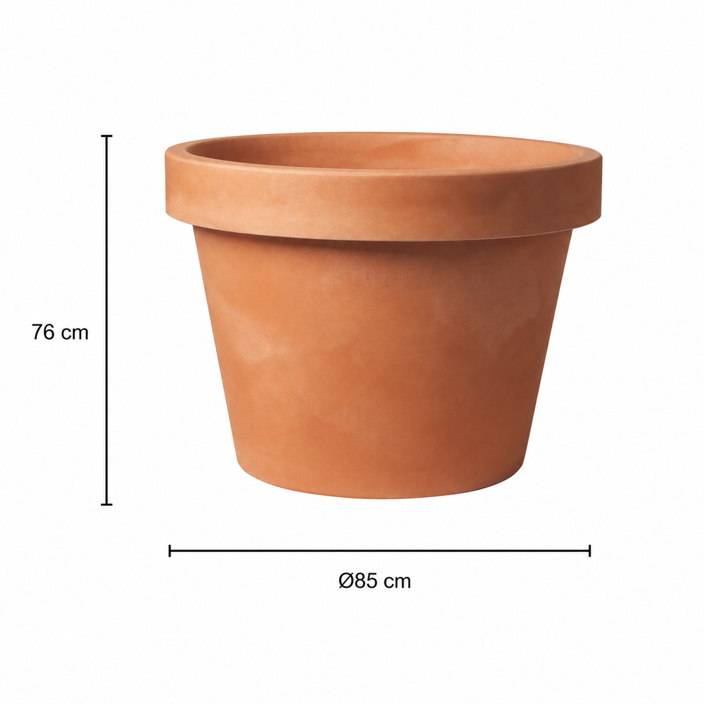 Lira Terra Terracotta XXL – Flower Pot & Cachepot Ø85 x H76 cm