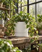 Elho Greenville Rund Weiß – Topf mit Wasserreservoir – Ø14 / Ø20 cm