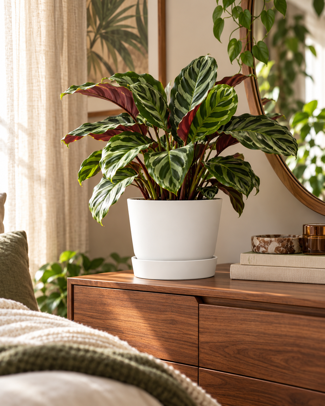 Elho Greenville Rond Blanc – Pot avec réservoir d’eau – Ø14 à Ø39 cm