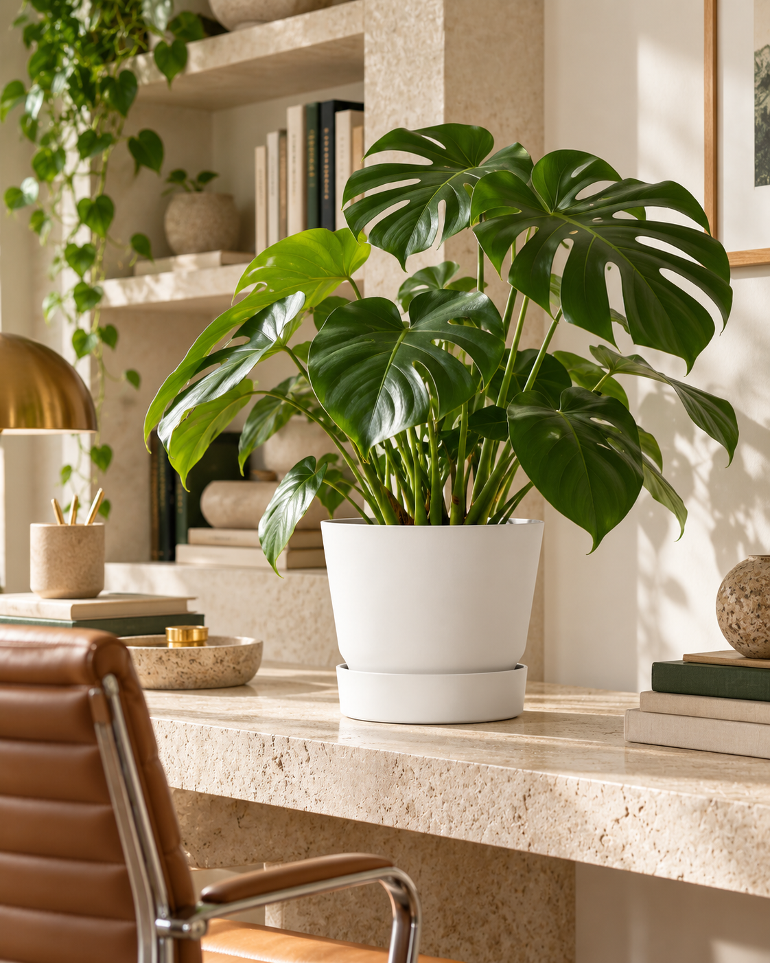 Elho Greenville Rond Blanc – Pot avec réservoir d’eau – Ø14 à Ø39 cm