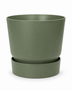 Elho Greenville Rond Vert Feuille – Pot avec réservoir d’eau – Ø14 / Ø20 cm