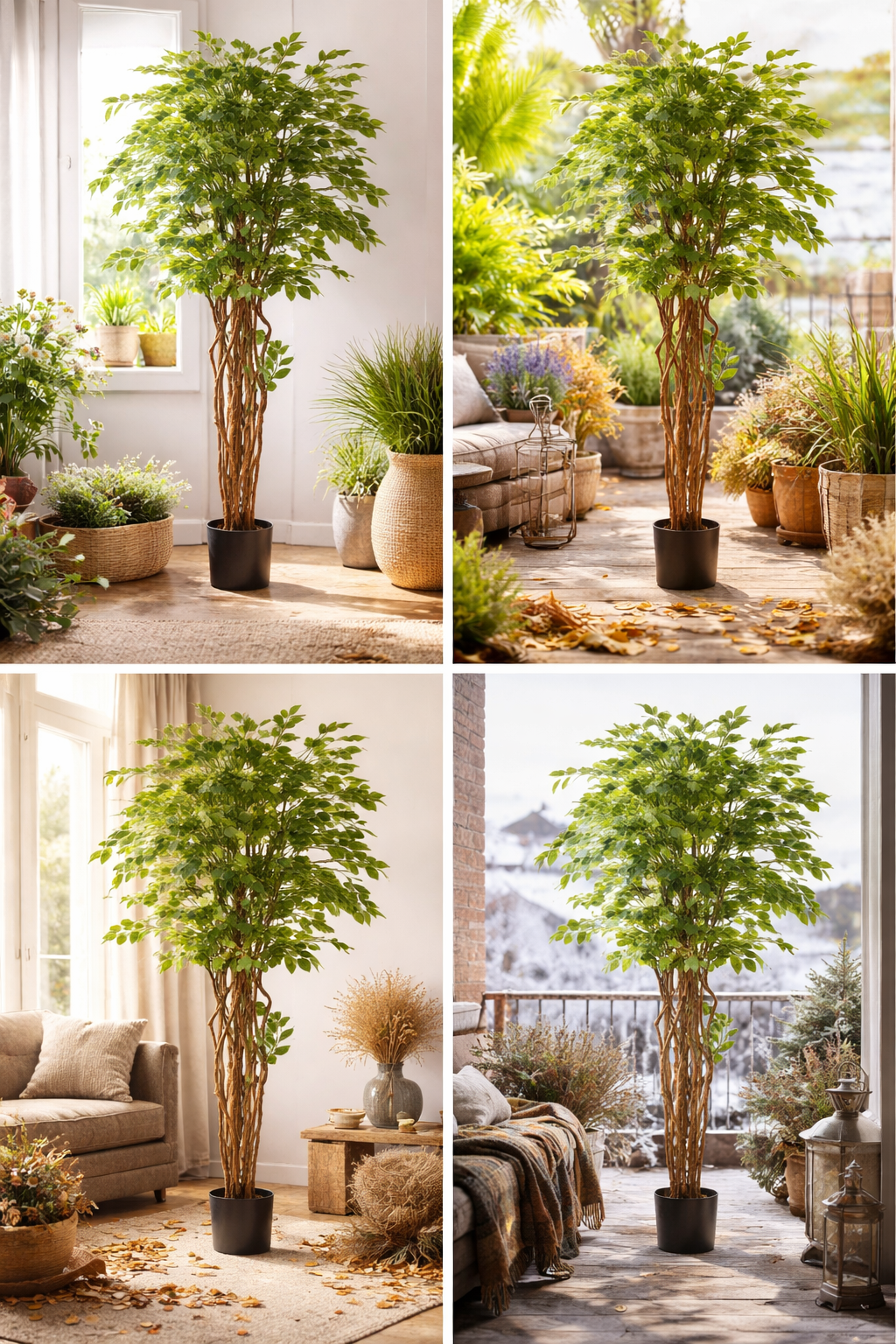 Ficus Liana artificiel 170 cm – Plante artificielle Ficus décorative réaliste