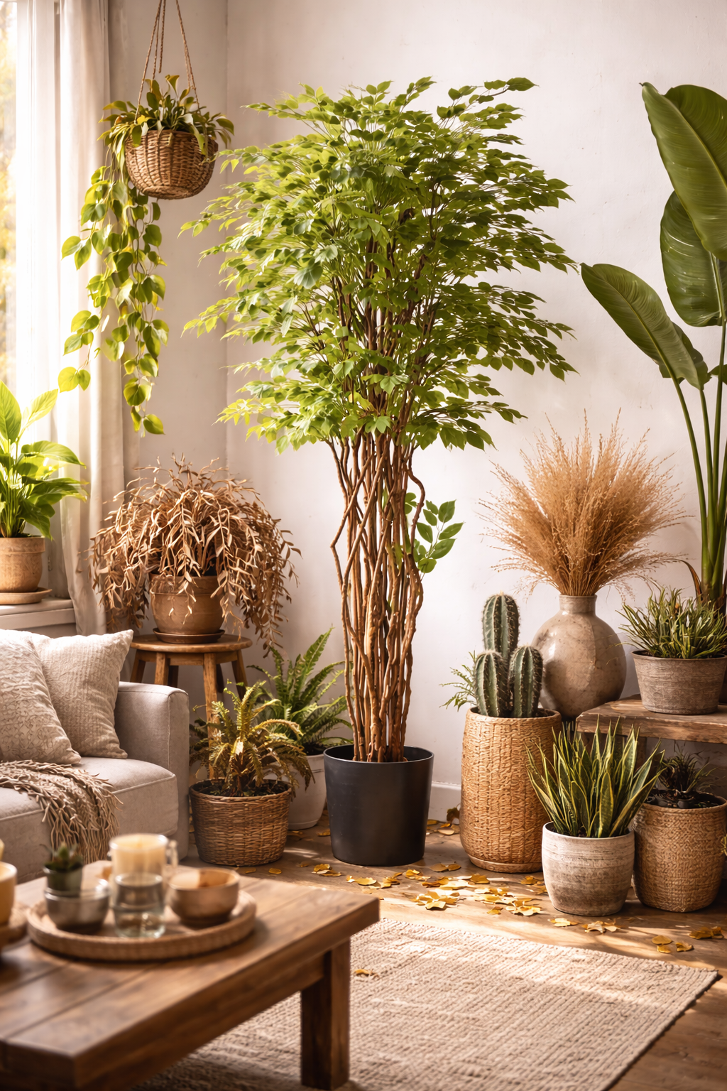 Ficus Liana artificiel 170 cm – Plante artificielle Ficus décorative réaliste