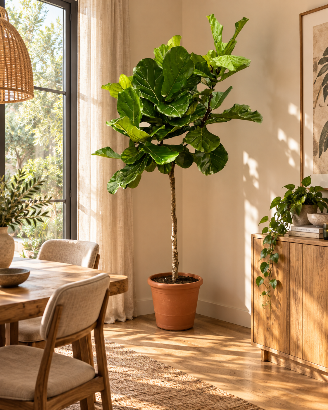 Ficus Lyrata XXL – Figuier Lyre Géant – 210 cm – Ø40 cm