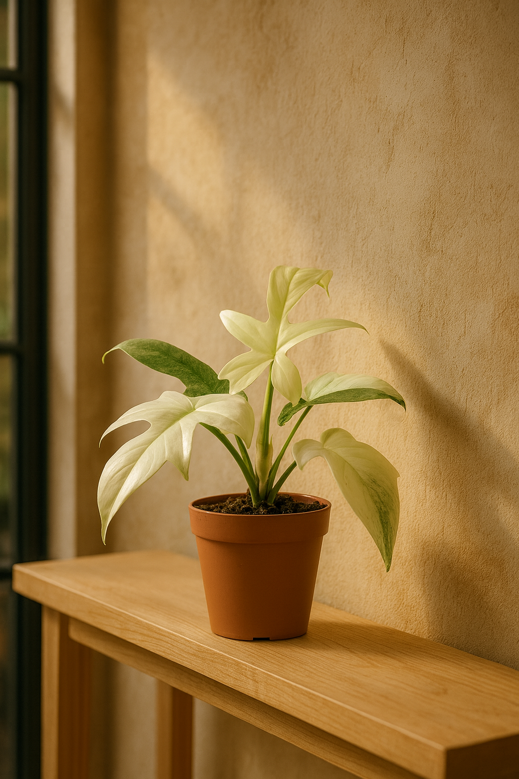 Philodendron Florida Ghost Ø12 cm – Plante rare au feuillage blanc 30 cm