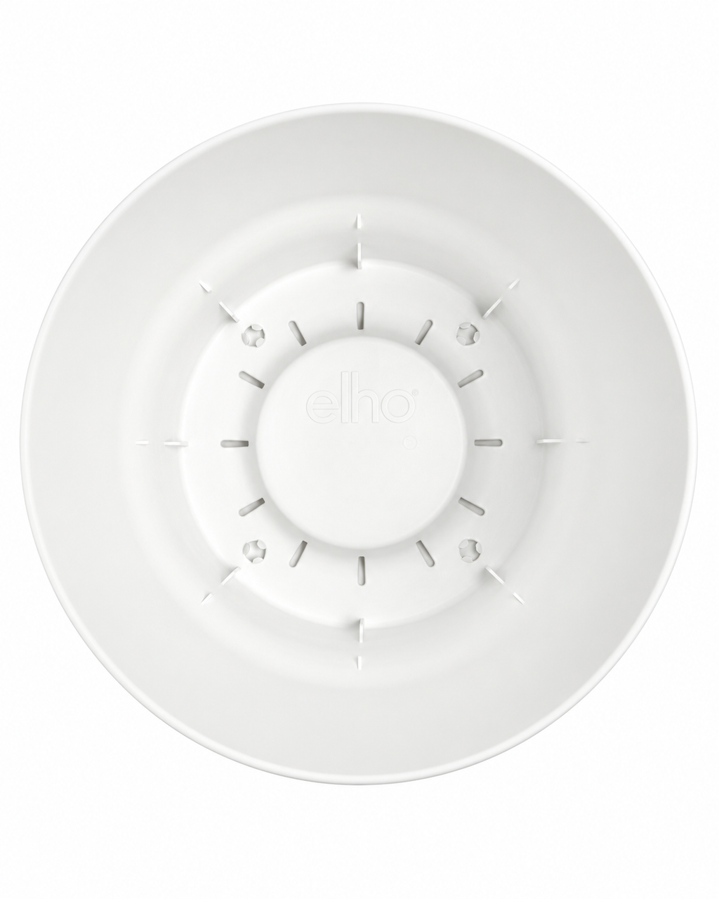 Elho Greenville Rund Weiß – Topf mit Wasserreservoir – Ø14 / Ø20 cm