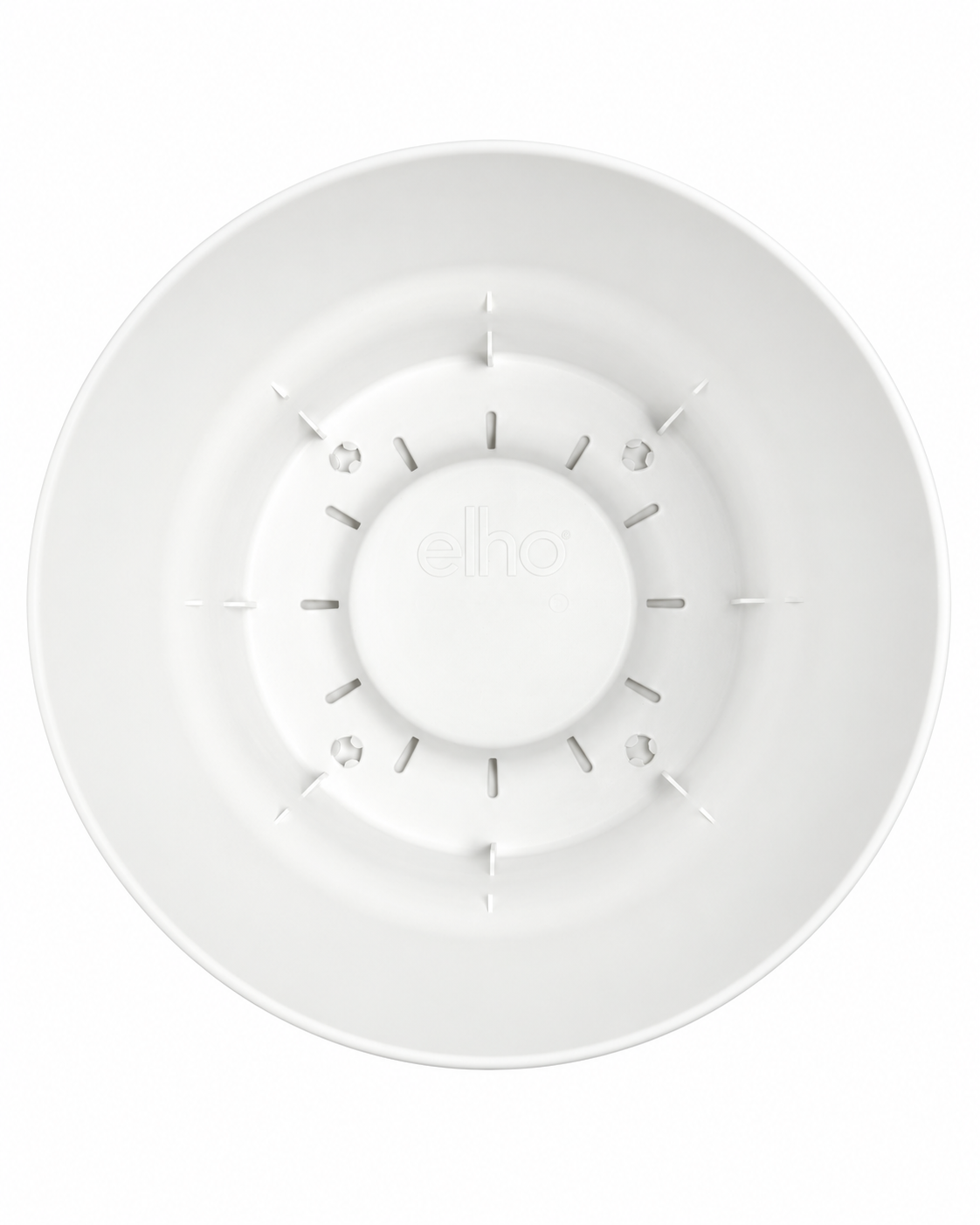 Elho Greenville Rund Weiß – Topf mit Wasserreservoir – Ø14 / Ø20 cm