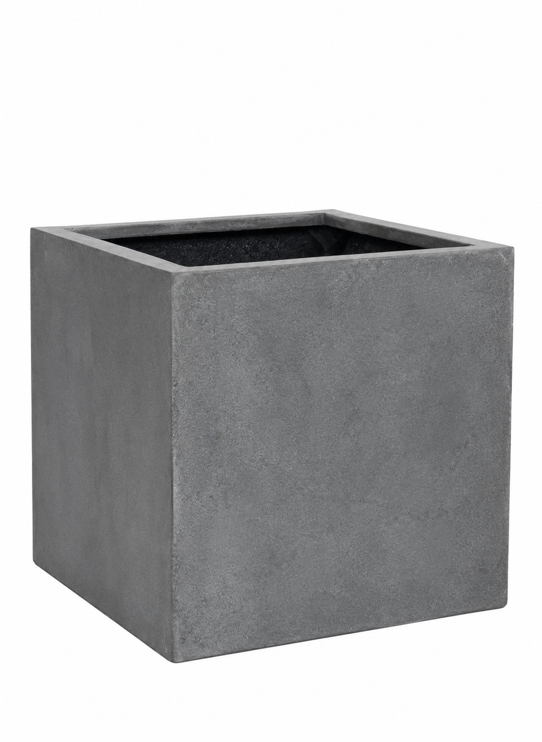 Grey Block – Contemporary decorative pot – Ø30 × H30 cm