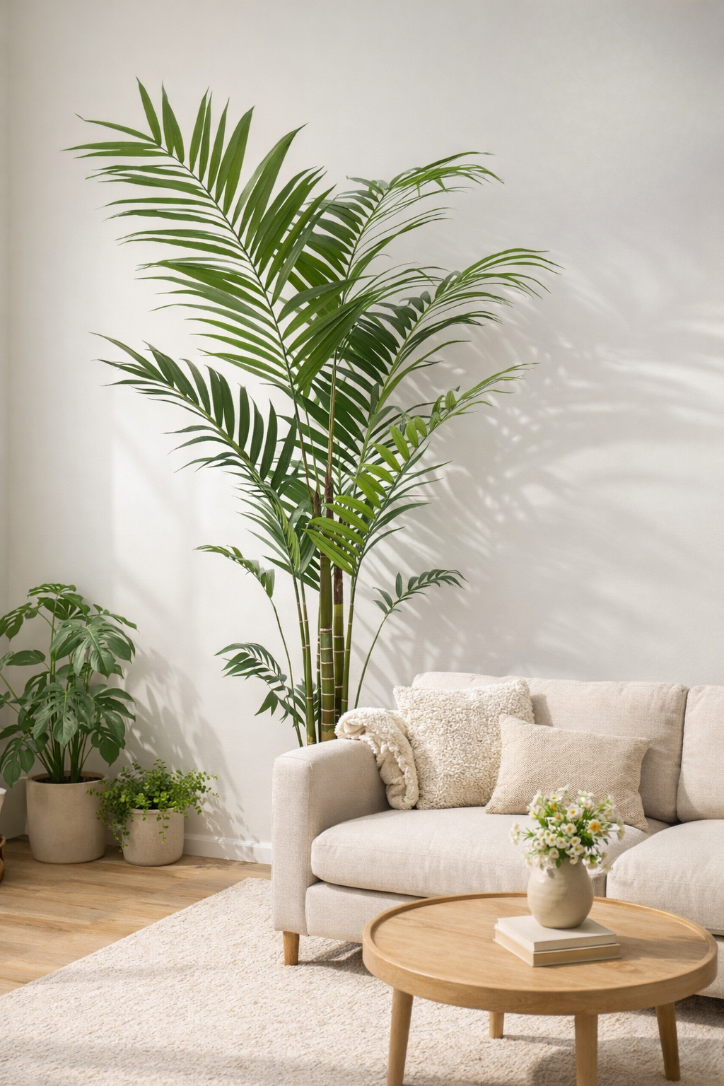 tropical indoor palm plants Artificial Kentia palm tree, 210 cm – Ultra-realistic decorative tropical palm – Douceur Maison
