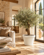 Lira Blanc – Pot XXL minimaliste – Ø65 × H58 cm