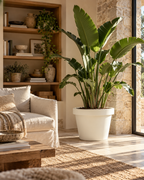 Lira Blanc – Pot XXL minimaliste – Ø65 × H58 cm