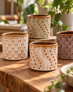 Madrid – Lot de 6 mini cache-pots en céramique – Ø7,2 × H6,3 cm
