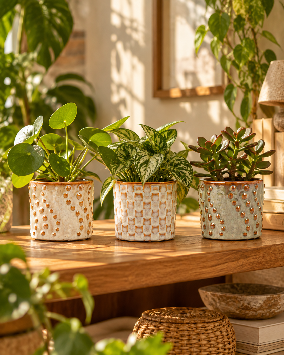 Madrid – Lot de 6 mini cache-pots en céramique – Ø7,2 × H6,3 cm