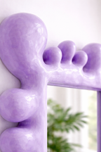 Miroir Pleine Longueur Arty Lilas – Cadre Sculptural 100 × 180  cm