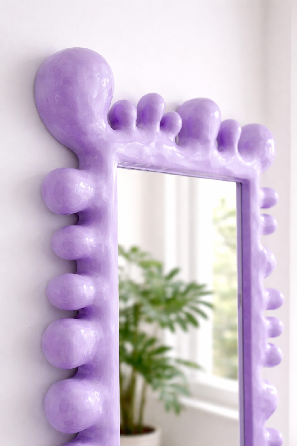 Miroir Pleine Longueur Arty Lilas – Cadre Sculptural 100 × 180  cm