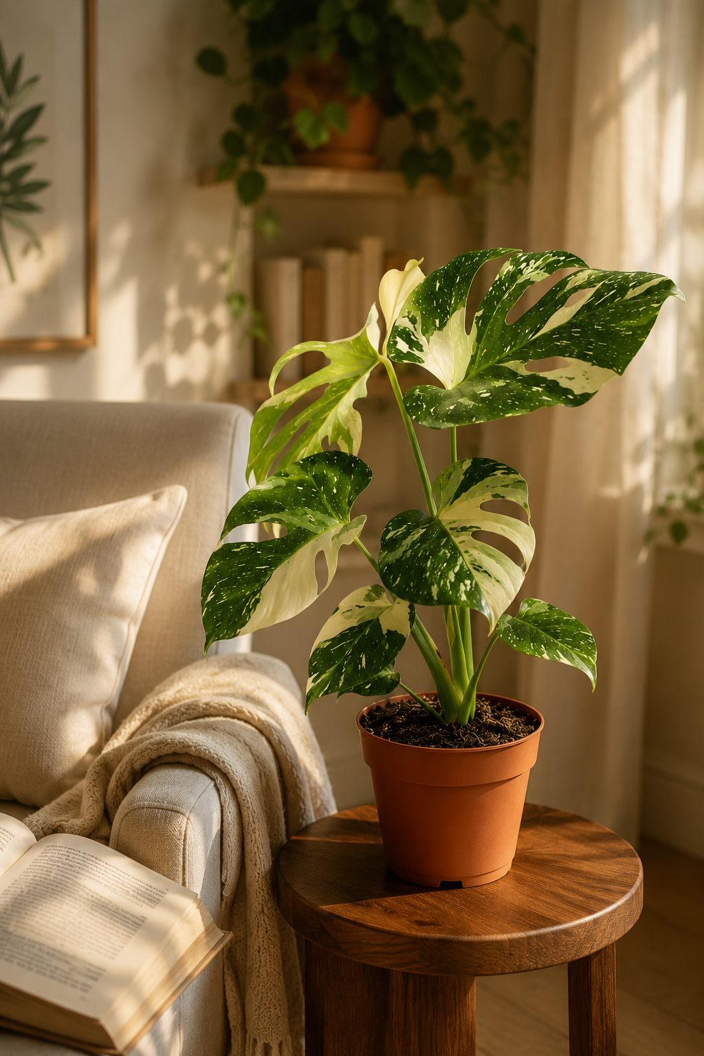 Monstera Thai Constellation – Rare Starry Variegated Plant – Ø15 cm – 50 cm