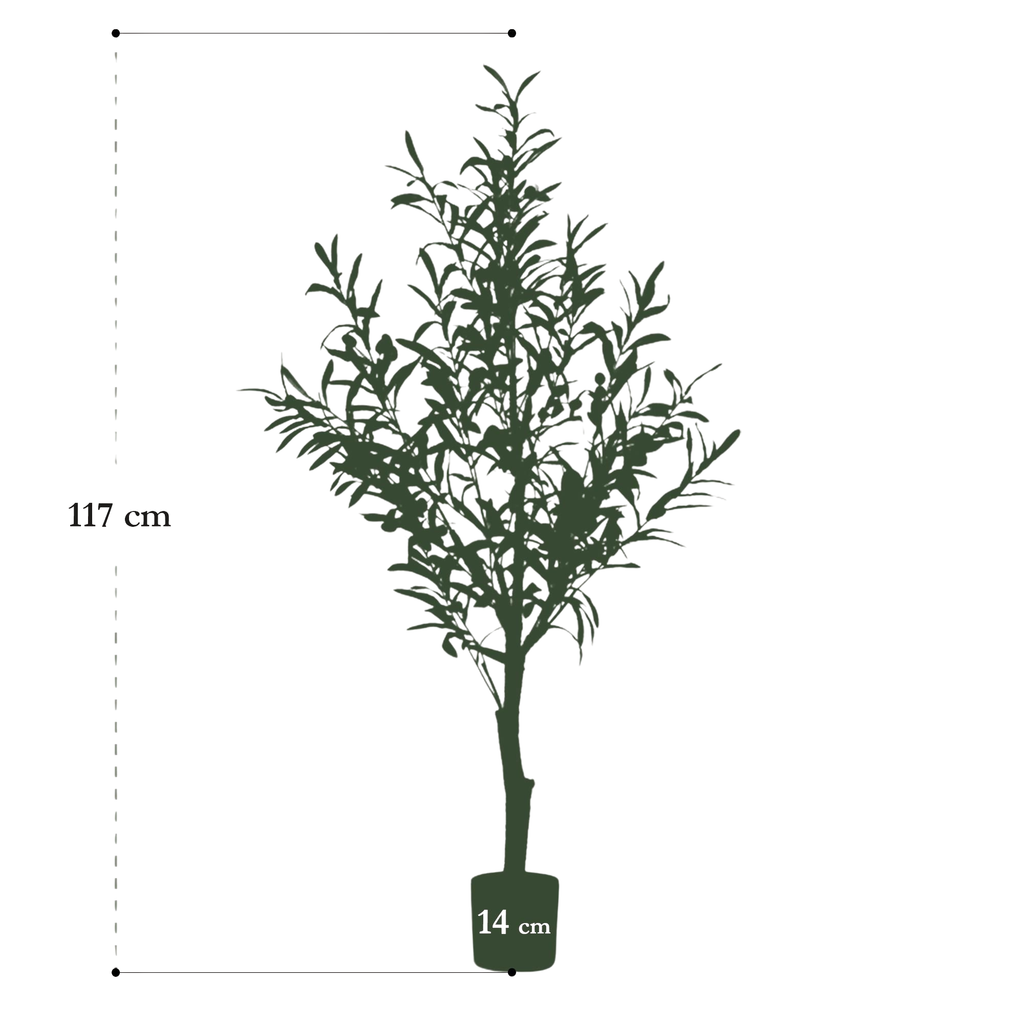 Olivier artificiel (Olea Europaea) — Arbre emblématique du Sud, feuillage réaliste & sans entretien - 115 cm à 180 cm