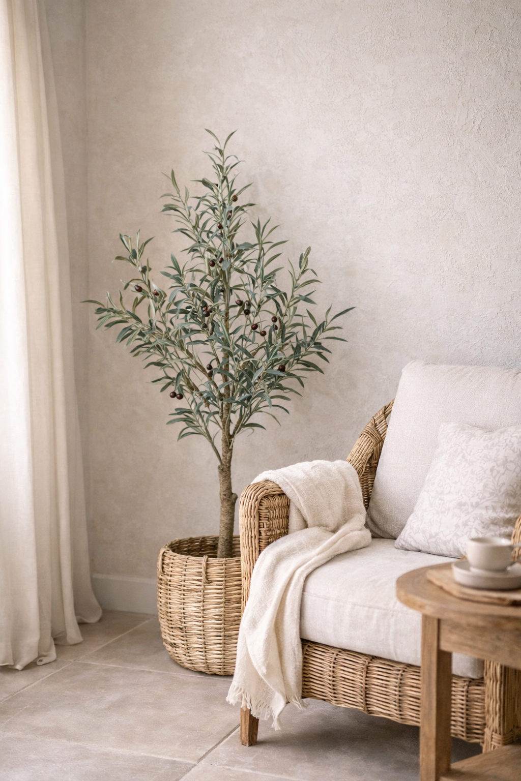 Olivier artificiel (Olea Europaea) — Arbre emblématique du Sud, feuillage réaliste & sans entretien - 115 cm à 180 cm