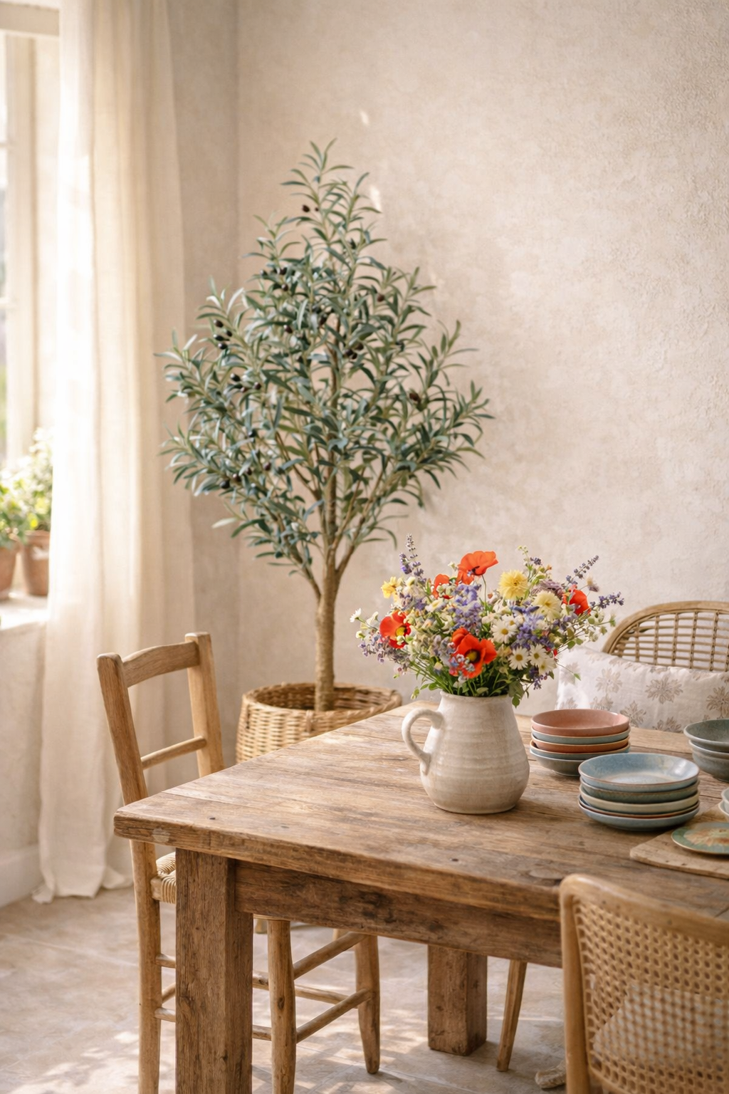 Olivier artificiel (Olea Europaea) — Arbre emblématique du Sud, feuillage réaliste & sans entretien - 115 cm à 180 cm