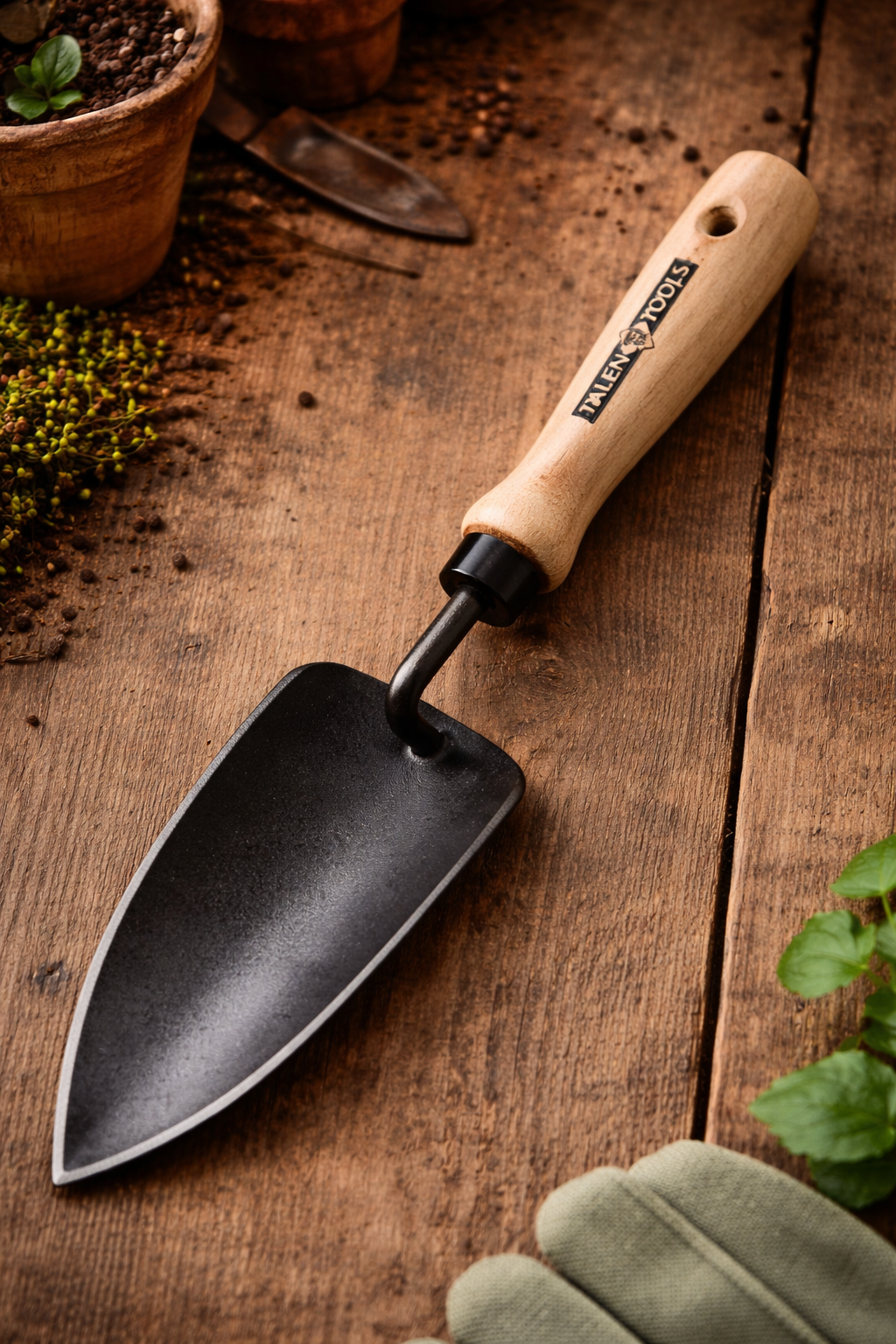 Large Forged Steel Trowel – Robust Garden Shovel with Ash Handle