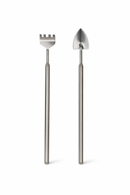 Telescopic Stainless Steel Terrarium Tool Kit – Adjustable Rake + Shovel 16-49 cm for Precise Maintenance