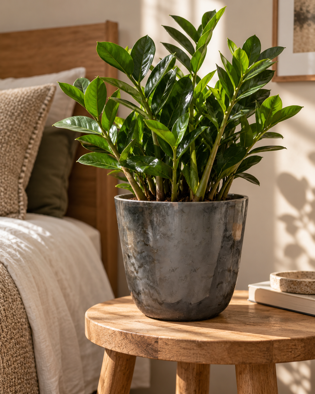 Palermo Grey Marble – Recycled plastic pot – Ø27 to Ø40 cm