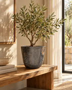 Palermo Grey Marble – Recycled plastic pot – Ø27 to Ø40 cm
