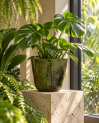 Palerme Marbre Vert – Pot en plastique recyclé – Ø27 à Ø40 cm