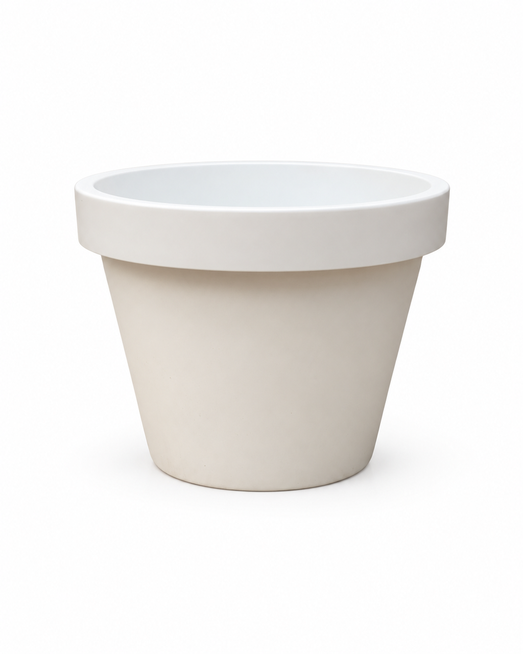 Lira Blanc – Pot XXL minimaliste – Ø65 × H58 cm