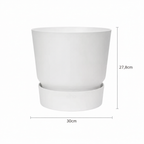 Elho Greenville Rund Weiß – Topf mit Wasserreservoir – Ø14 / Ø20 cm