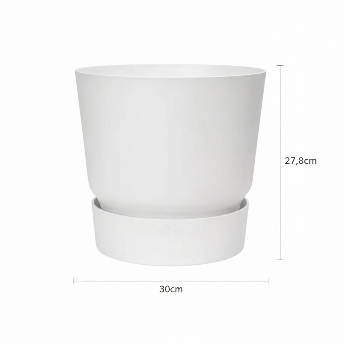 Elho Greenville Rund Weiß – Topf mit Wasserreservoir – Ø14 / Ø20 cm