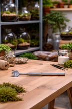 Stainless Steel Terrarium Telescopic Rake – Adjustable 16-49 cm Precise Tool for Maintenance and Aquascaping