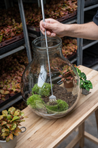 Stainless Steel Terrarium Telescopic Rake – Adjustable 16-49 cm Precise Tool for Maintenance and Aquascaping