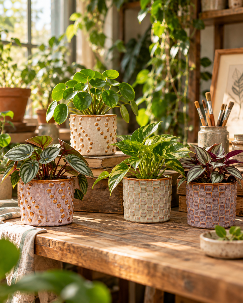 Madrid – Lot de 6 mini cache-pots en céramique – Ø7,2 × H6,3 cm