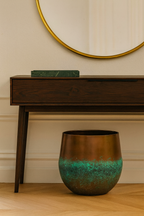 Elisa Mystic Bronze – Cache-pot en céramique texturée, finition bronze artistique