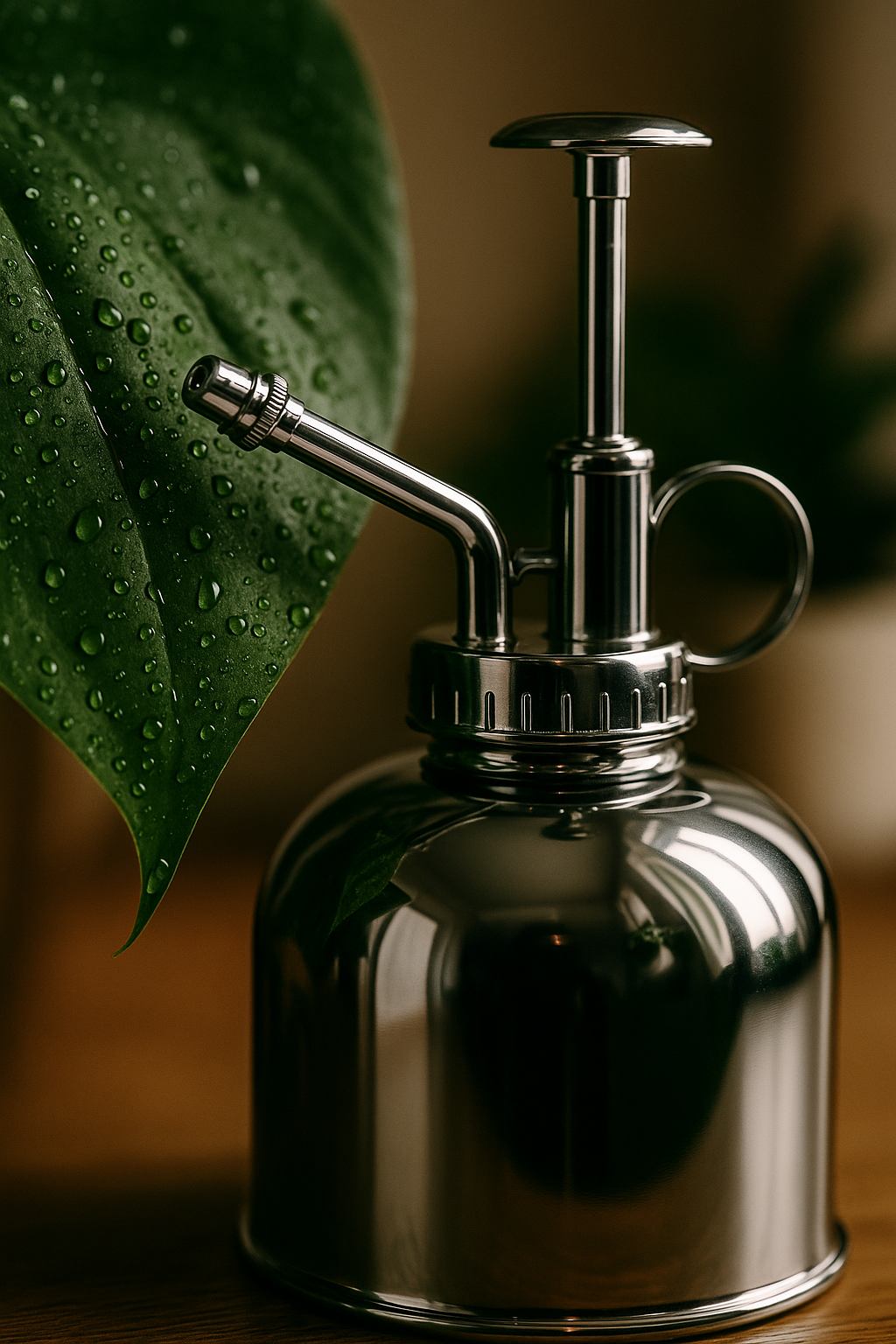 Vaporisateur d’Arrosage 300 ml – Verre & Acier Inoxydable Premium (Doré, Argenté ou Transparent)